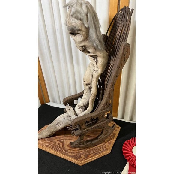 Vintage Driftwood Sculpture "Whistlers Father" By Ernie Reda 24" High 10" Wide S - Picture 2 of 7